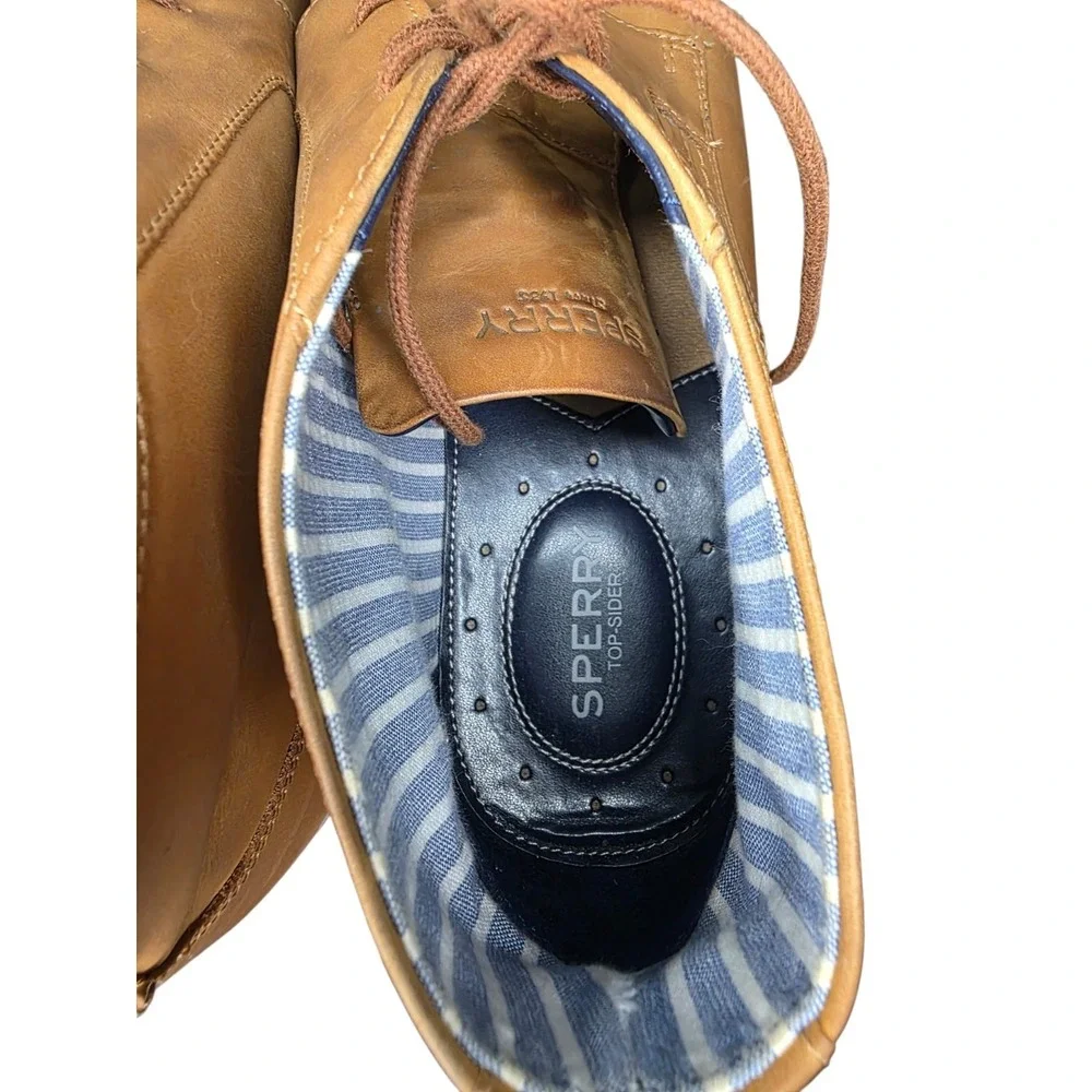 Sperry Top-Sider Men's 13 Brown Leather Chukka Boots Lace Up Ankle Casual